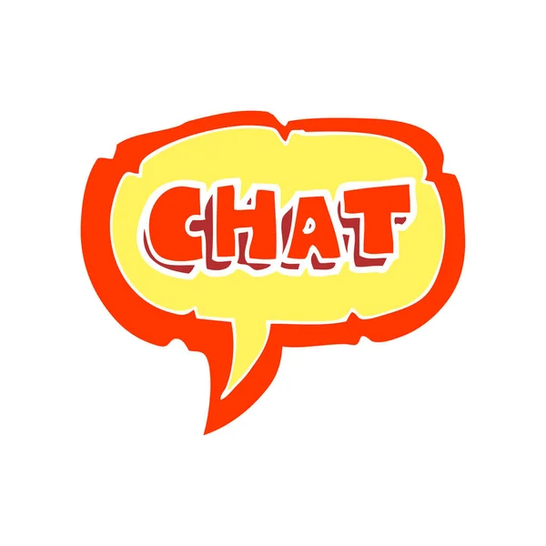 Flat Color Illustration Chat Symbol — Stock Vector