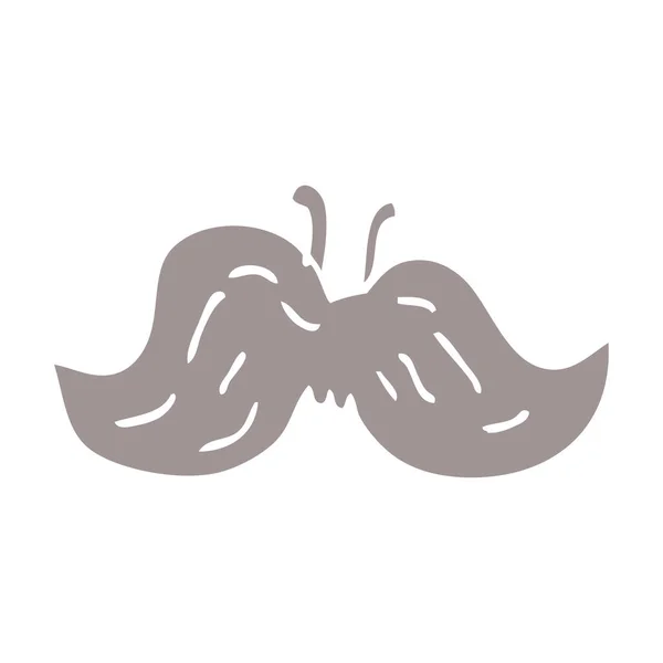 Garabato Dibujos Animados Bigote — Vector de stock