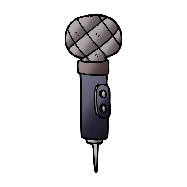 Gribouille Dessin Animé Microphone — Image vectorielle