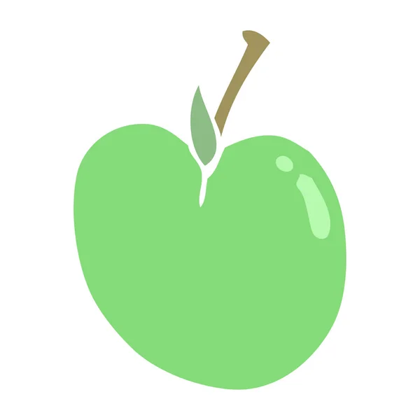 Desenho Animado Doodle Apple Vetor Ilustração — Vetor de Stock