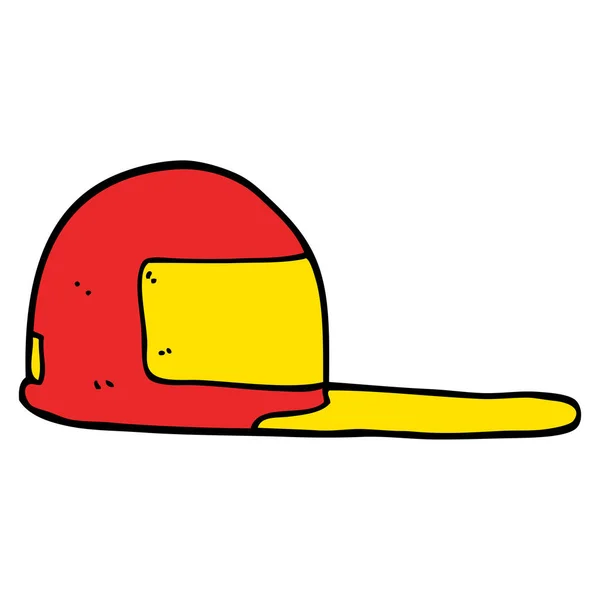 Dibujos Animados Garabato Gorra Béisbol — Vector de stock