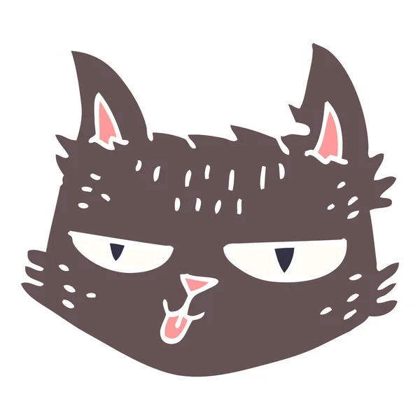 Grappige Cartoon Doodle Kat — Stockvector