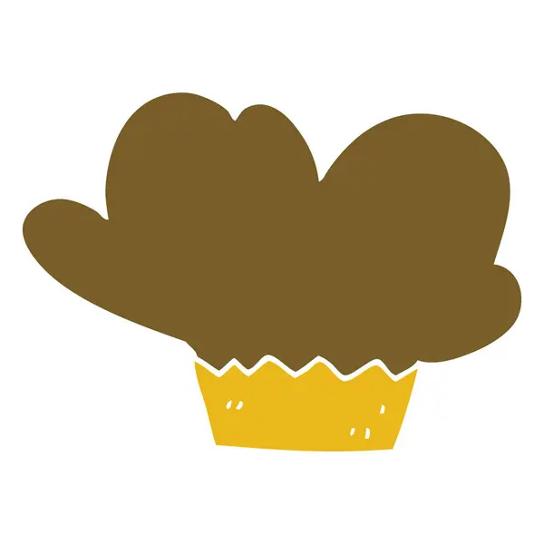 Cartoon Doodle Cupcake Vettore Illustrazione — Vettoriale Stock