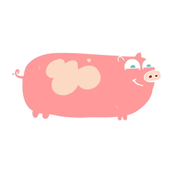 Culoare Plat Ilustrație Porc — Vector de stoc