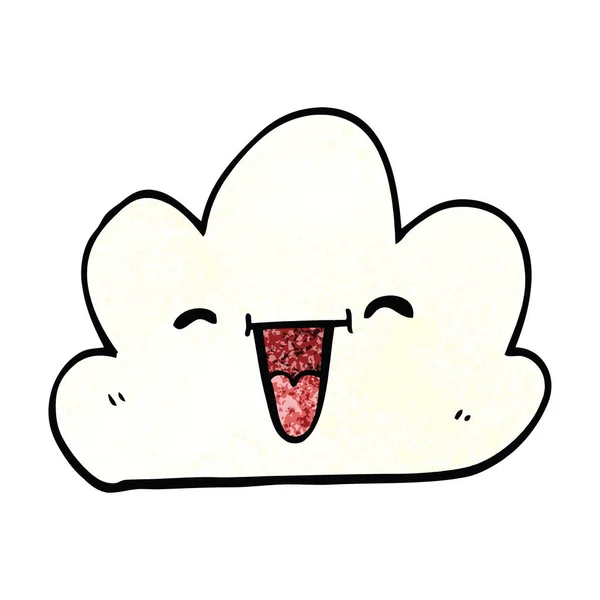 Desenho Animado Doodle Expressiva Nuvem Meteorológica — Vetor de Stock
