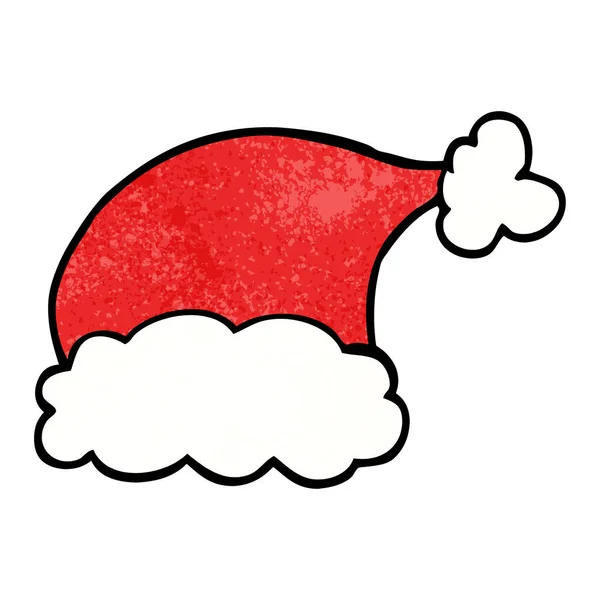 Cartoon Doodle Santa Hatt — Stock vektor