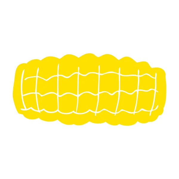 Плоска Кольорова Ілюстрація Кукурудзяного Кобу — стоковий вектор