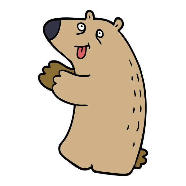 漫画落書き幸せなクマ — ストックベクタ