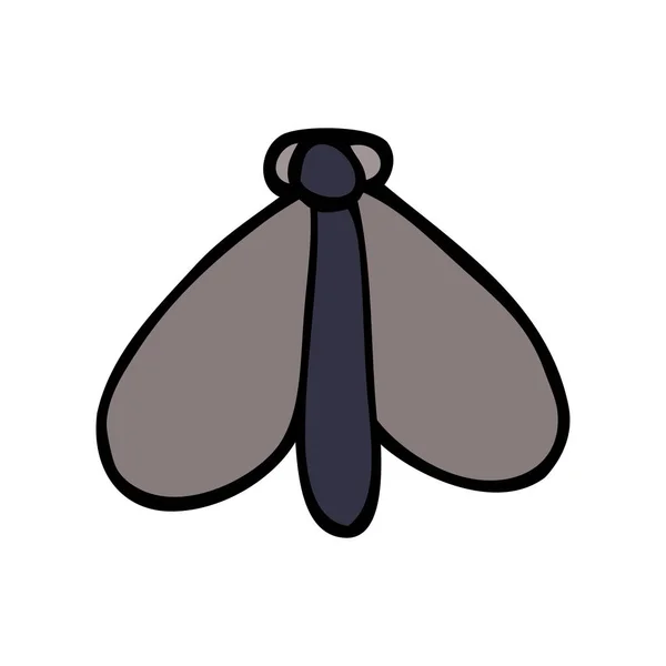 Cartoon Doodle Still Moth — Stock Vector