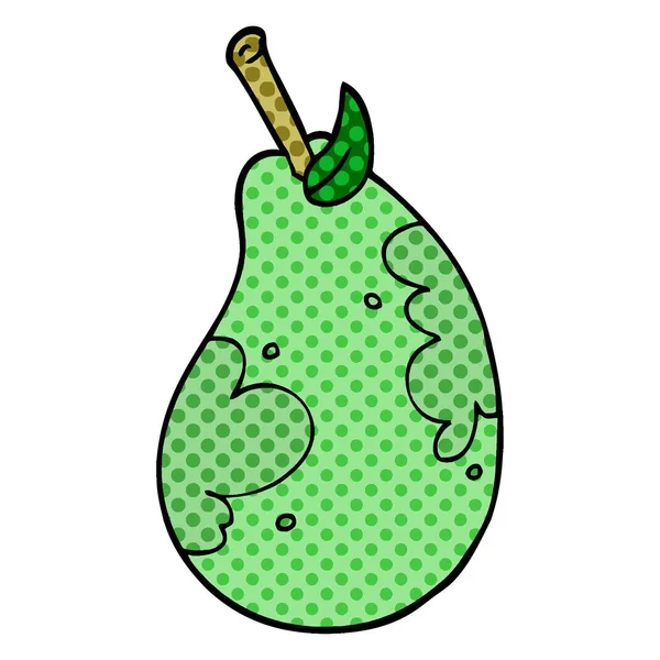 Cartoon Doodle Fresh Pear — Stock Vector