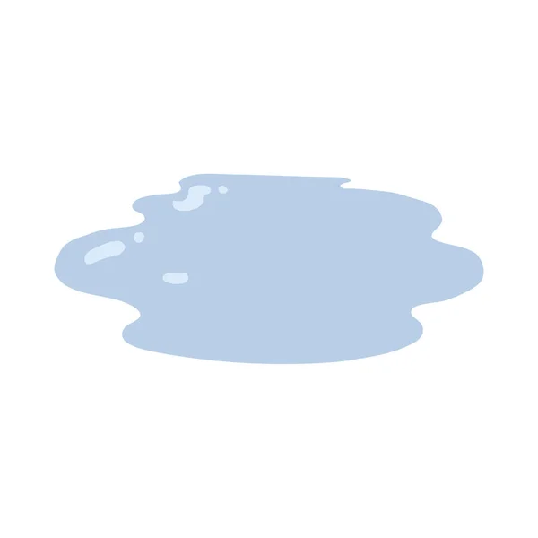 Flache Farbe Stil Cartoon Pfütze Des Wassers — Stockvektor