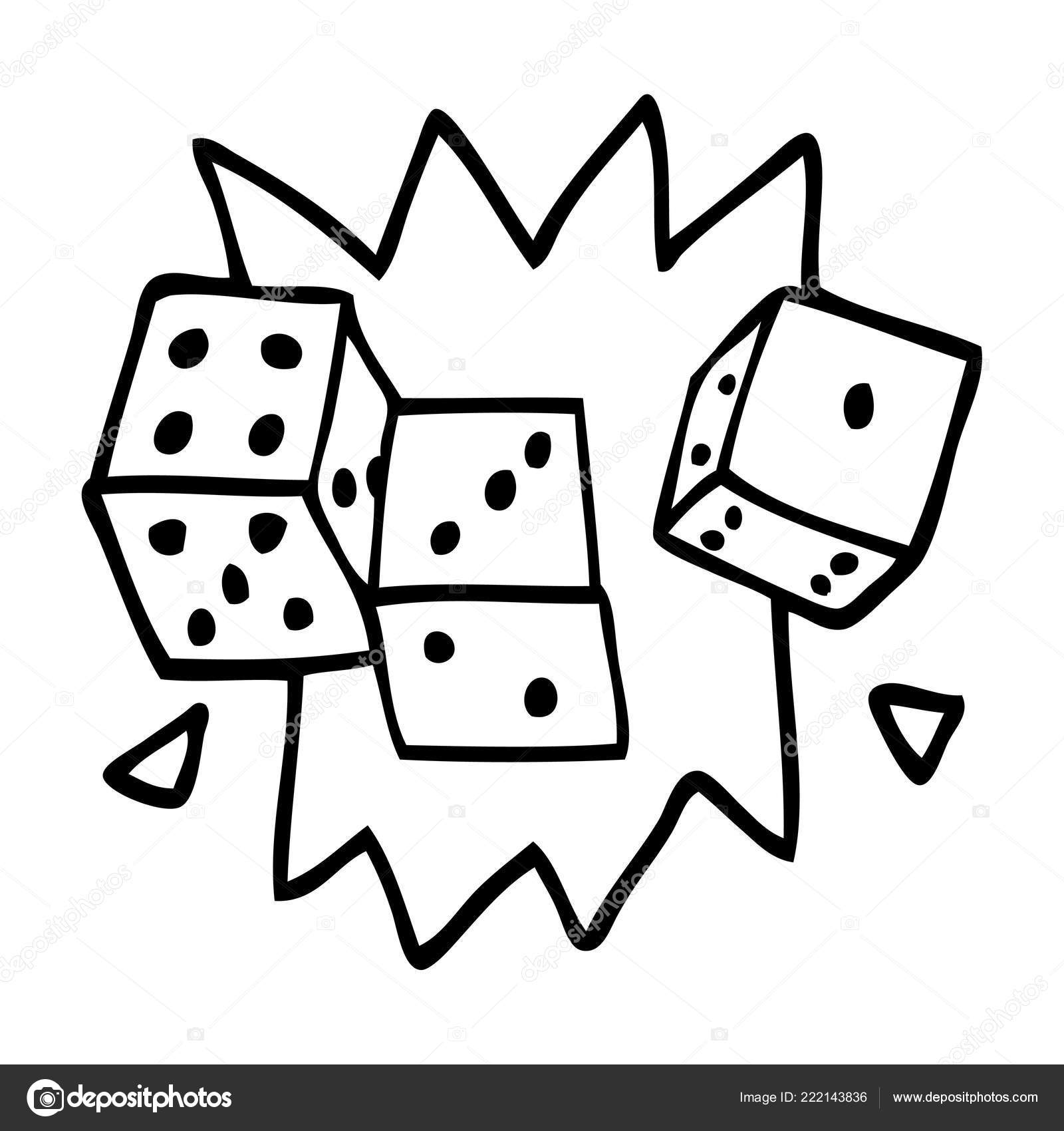 Line Drawing Cartoon Lucky Dice Stock Vector Image by ©lineartestpilot #222143836 Line Drawing Cartoon Lucky Dice Stock Vector Image by ©lineartestpilot #222143836