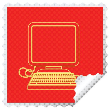 bilgisayar fare ve Etiket soyma kare ekran