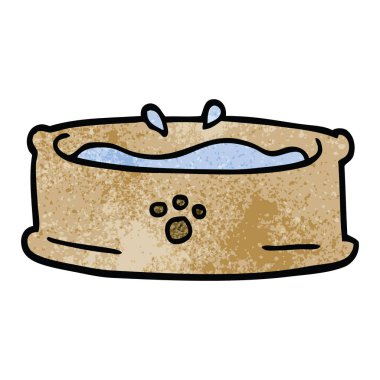 çizgi film doodle evde beslenen hayvan kase