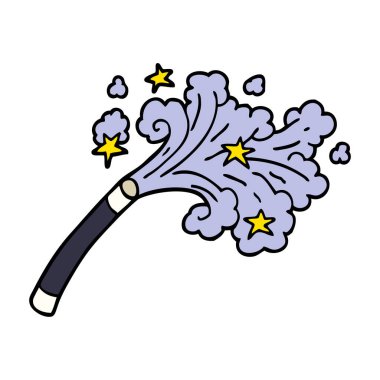 çizgi film doodle büyücüler değnek