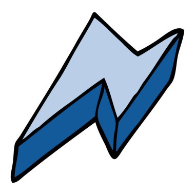 çizgi film doodle dekoratif şimşek