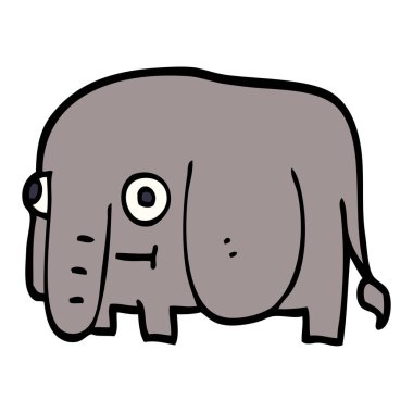 fil, vektör, illüstrasyon karikatür doodle