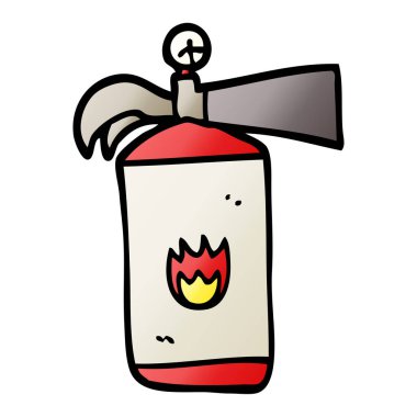 vektör degrade illüstrasyon karikatür yangın söndürücü