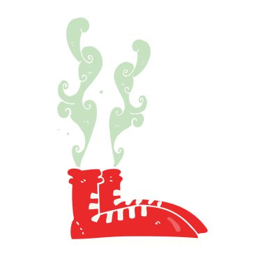 düz renk illüstrasyon kokan spor ayakkabı