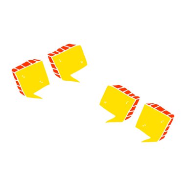 tırnak işaretleri düz renkli çizimi