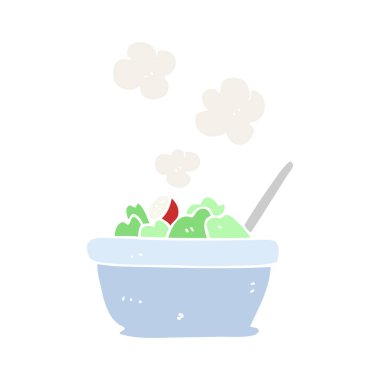 düz renk illüstrasyon salatası