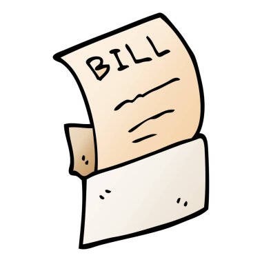 çizgi film doodle bill zarf içinde