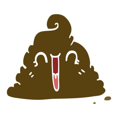 çizgi film doodle kaka beyaz arka plan üzerinde