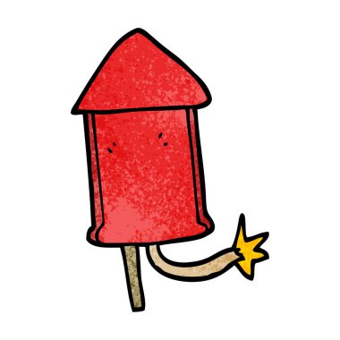 çizgi film doodle havai fişek illüstrasyon