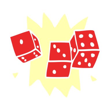 çizgi film doodle haddeleme zar