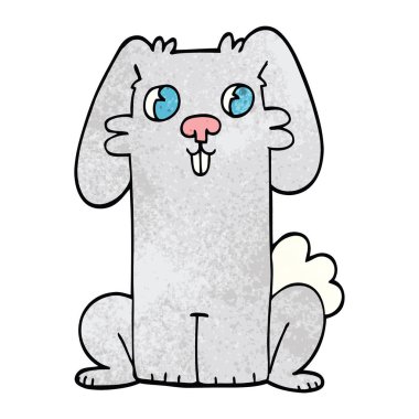 çizgi film doodle sevimli tavşan