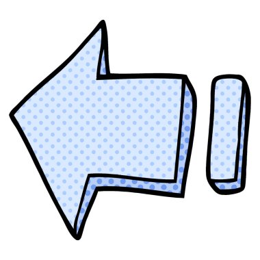 çizgi film doodle işaret eden ok