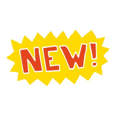 düz renk illüstrasyon karikatür yeni sembol