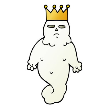 vektör degrade illüstrasyon karikatür ürkütücü hayalet Kral