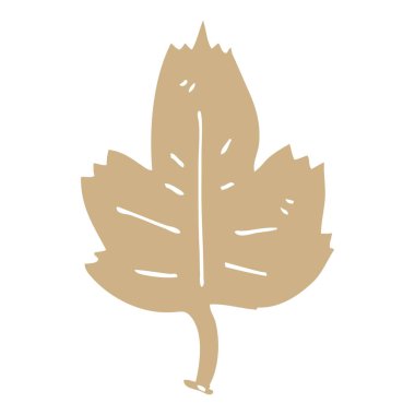 çizgi film doodle yaprak, vektör çizim 