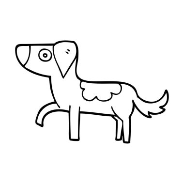 çizim karikatür ayakta köpek