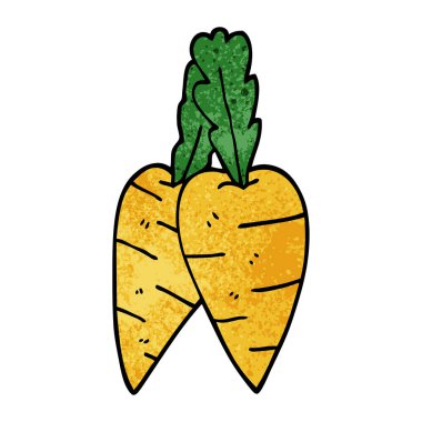 çizgi film doodle organik havuç