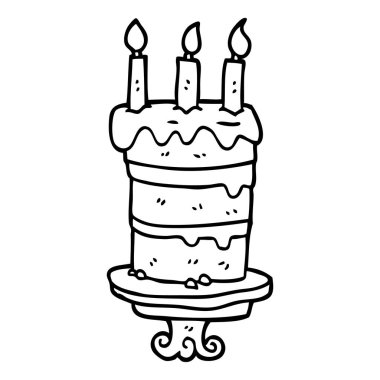 çizim karikatür çikolatalı kek