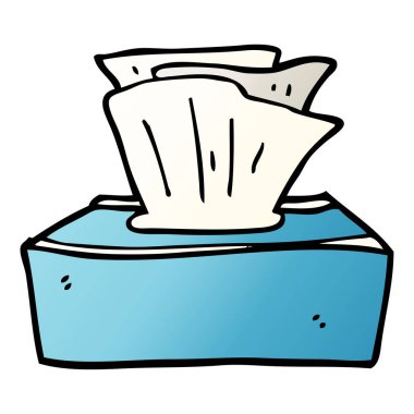 çizgi film doodle kutu mendil