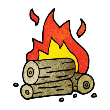 çizgi film doodle yanan günlükleri