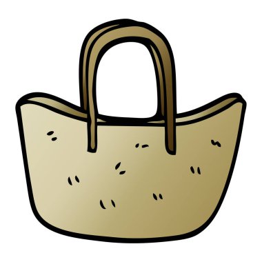 çizgi film doodle dokuma sepeti