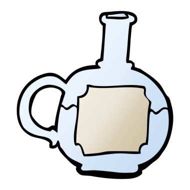 çizgi film doodle iksir şişe