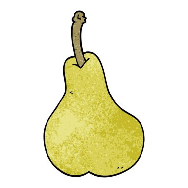 bir armut karikatür doodle