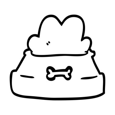 çizgi çizme çizgi film evde beslenen hayvan kase