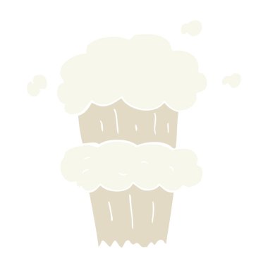 duman patlama düz renkli çizimi