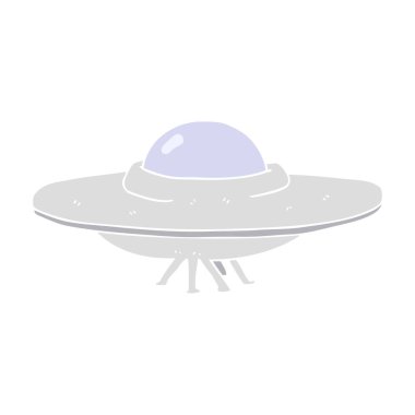 uçan daire düz renkli çizimi