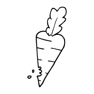 çizim karikatür havuç ısırık izleri ile