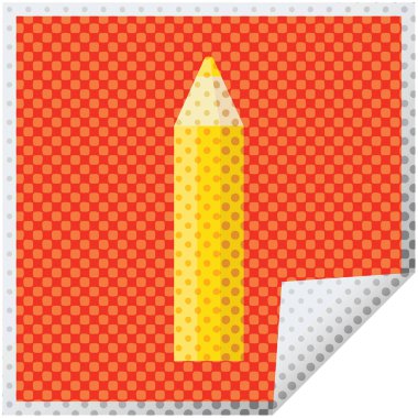 turuncu boyama kalem grafik vektör çizim kare etiketi