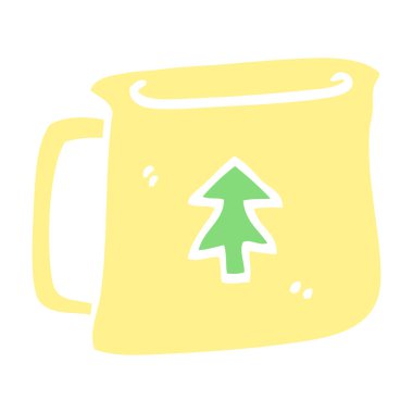 düz renk illüstrasyon karikatür teneke kutu