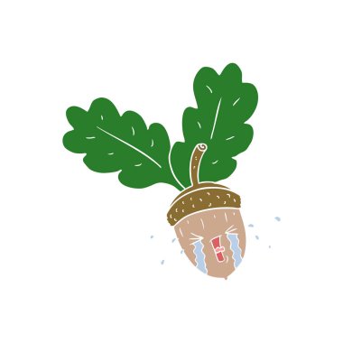 çizgi film doodle meşe palamudu illüstrasyon