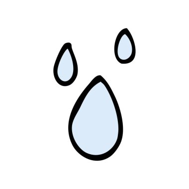 çizgi film doodle su damlar